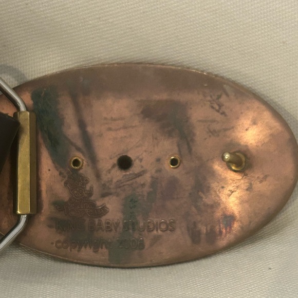 King Baby Studio Belt Buckle Brass Copper & Silver 34 2006 - Picture 3 of 9